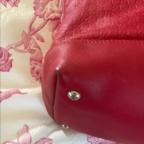 Gucci Valentine Edition Leather Guccisima Satchel - Picture 9 of 16